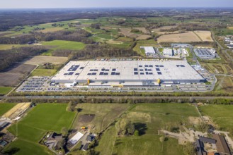 Aerial photo, Amazon logistics, Amazon DE DTM1, Lenklar, Werne, Ruhr area, North Rhine-Westphalia,