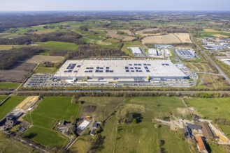 Aerial photo, Amazon logistics, Amazon DE DTM1, Lenklar, Werne, Ruhr area, North Rhine-Westphalia,