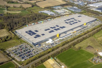 Aerial photo, Amazon logistics, Amazon DE DTM1, Lenklar, Werne, Ruhr area, North Rhine-Westphalia,