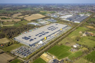 Aerial photo, Amazon logistics, Amazon DE DTM1, Lenklar, Werne, Ruhr area, North Rhine-Westphalia,
