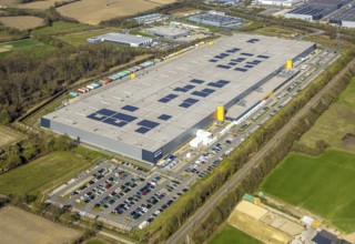 Aerial photo, Amazon logistics, Amazon DE DTM1, Lenklar, Werne, Ruhr area, North Rhine-Westphalia,