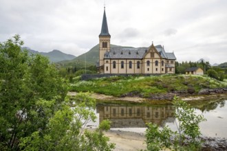 Vågan kirke, Vågan church, Kabelvåg, Nordland, Norway, Scandinavia, Europe, adventure travel, place