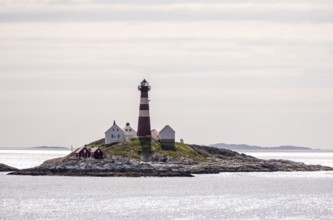 Landegode Fyr lighthouse, EgglesÃ¸ya skerry, Landegode, Nordland, Norway, Scandinavia, Europe,