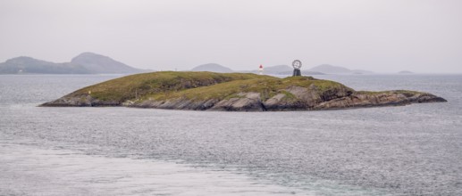 Arctic Circle Globe, Vikingen Island, Tonnes, Nordland, Norway, Scandinavia, Europe, adventure