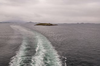 Arctic Circle Globe, Vikingen Island, foaming spray, Tonnes, Nordland, Norway, Scandinavia, Europe,