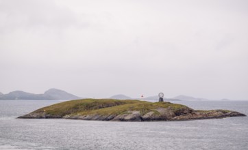 Arctic Circle Globe, Vikingen Island, Tonnes, Nordland, Norway, Scandinavia, Europe, adventure