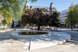 City centre fountain, Trondheim, Trøndelag, Norway, Scandinavia, Europe, adventure travel,