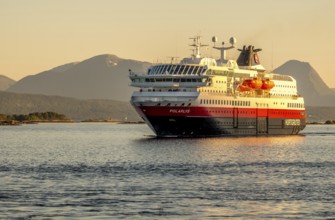 Ship MS Polarlys, harbour Molde, Møre og Romsdal, Norway, Scandinavia, Europe, adventure trip,