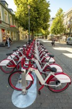 Bike station, bike stand, rental bikes, rental bike, Trondheim Bysykkel, Trondheim, Trøndelag,
