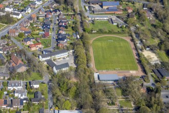 Aerial view, primary school Kardinal-von-Galen-Schule and sports centre SV 47/63 Stockum e. V.