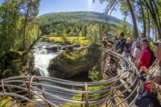 Gudbrandsjuvet canyon, Valldøla river, viewing platform, Valldal, Tafjord, Møre og Romsdal, Norway,