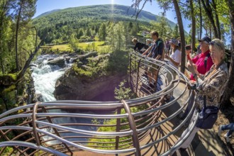 Gudbrandsjuvet canyon, Valldøla river, viewing platform, Valldal, Tafjord, Møre og Romsdal, Norway,