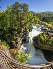 Gudbrandsjuvet canyon, Valldøla river, viewing platform, Valldal, Tafjord, Møre og Romsdal, Norway,