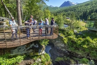 Gudbrandsjuvet canyon, Valldøla river, viewing platform, Valldal, Tafjord, Møre og Romsdal, Norway,