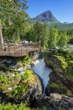 Gudbrandsjuvet canyon, Valldøla river, viewing platform, Valldal, Tafjord, Møre og Romsdal, Norway,