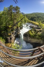Gudbrandsjuvet canyon, Valldøla river, viewing platform, Valldal, Tafjord, Møre og Romsdal, Norway,