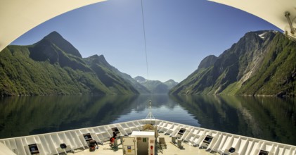 Panoramic view, bow, Storfjord, tranda, Møre og Romsdal, Norway, Scandinavia, Europe, adventure