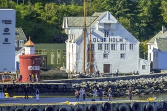 Harbour, Oluf Holm No. 2 Fishing Museum, Ã...lesund, Møre og Romsdal, Norway, Scandinavia, Europe,