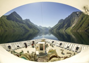 Panoramic view, bow, Storfjord, tranda, Møre og Romsdal, Norway, Scandinavia, Europe, adventure