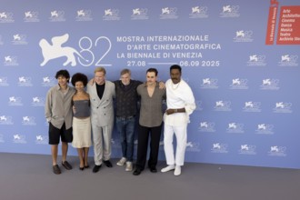 Venice, Italy - 2 September 2025: Myha'la, Gus Van Sant, Cary Elwes, Dacre Montgomery, Colman