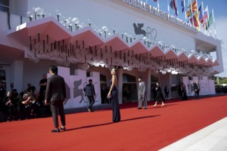 Venice, Italy - 1 September 2025: Guests during the red carpet of - The Testament of Ann Lee -