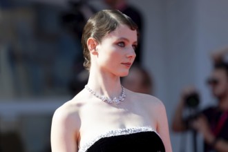 Venice, Italy - 1 September 2025: Thomasin McKenzie during the red carpet of - The Testament of Ann