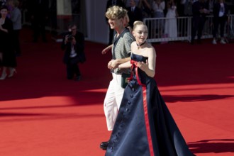 Venice, Italy - 1 September 2025: Mia Lidofsky and Amanda Seyfried during the red carpet of - The