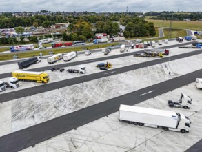 New large service area for trucks on the A1 motorway, largest parking area for trucks in North