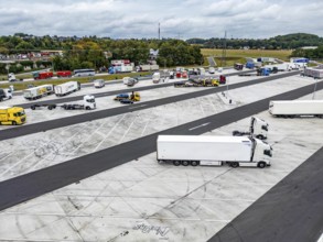 New large service area for trucks on the A1 motorway, largest parking area for trucks in North