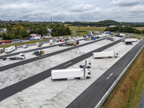 New large service area for trucks on the A1 motorway, largest parking area for trucks in North