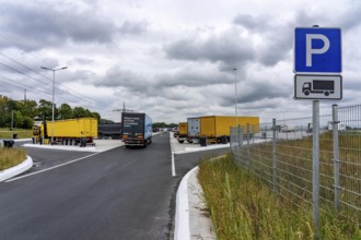 New large service area for trucks on the A1 motorway, largest parking area for trucks in North