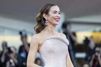 Venice, Italy - 1 September 2025: Emily Blunt during the red carpet of - The Smashing Machine -