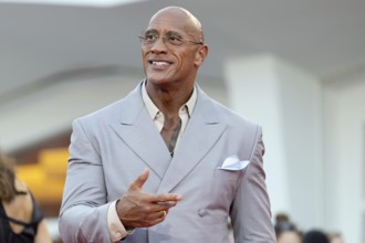 Venice, Italy - 1 September 2025: Dwayne Johnson aka The Rock during the red carpet of - The