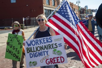 Detroit, Michigan USA - 1 September 2025 - Union members march in Detroit's Labor Day parade