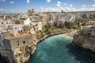 Polignano a Mare seen from above, Apulia, Italy