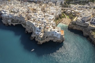 Polignano a Mare seen from above, Apulia, Italy