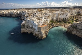 Polignano a Mare seen from above, Apulia, Italy