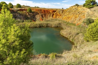 Cava di Bauxite, lake of a former bauxite mine near Otranto, Apulia, Italy