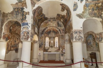 Byzantine frescoes in the church of Chiesa San Pietro, Otranto, Apulia, Italy