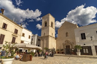 The square Piazza Vittorio Emanuele and the church Chiesa Madre di Santa Maria Assunta, Polignano a
