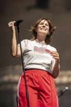 Eva Briegel, singer of the band Juli at the Superbloom Festival, day 2 in the Olympiapark, Munich,