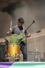 Jonas Pfetzing, guitarist of Juli at the Superbloom Festival, day 2 at the Olympiapark, Munich,
