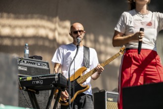 Andreas Dedi Herde, bassist of at the Superbloom Festival, day 2 at the Olympiapark, Munich,