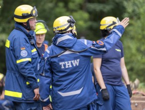 Emergency services at a major exercise lasting several days, FÜLEX25, organised by the THW, Federal