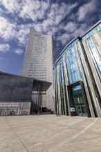 City skyscraper at Augustusplatz, Saxony, Germany, 26 August 2025 < english> City skyscraper at