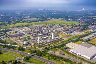 Aerial view, Oxea plant (Ruhrchemie), Otto-Roelen-Straße, Holten, Oberhausen, Ruhr area, North