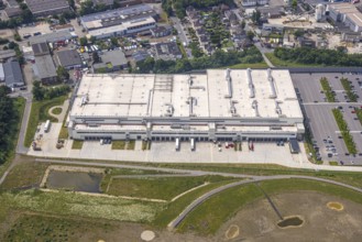 Aerial view, Picnic FCA Oberhausen GmbH e-food warehouse, construction site Schwarze Heide,