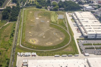 Aerial view, Picnic FCA Oberhausen GmbH e-food warehouse, construction site Schwarze Heide,
