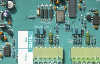Electrical circuit board of Solar Separator Alarm solar powered safety system, Woodbridge, Suffolk,
