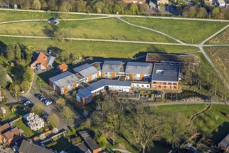 Aerial view, St. Vitus Stift GmbH retirement home, Olfen-Stadt, Olfen, Münsterland, North